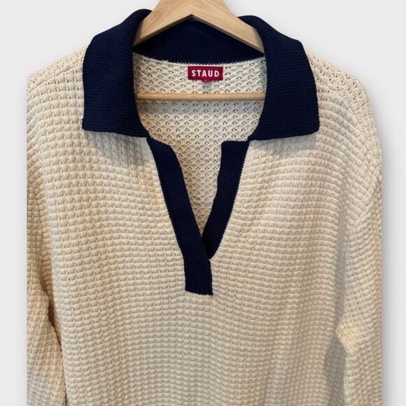 STAUD Altea Waffle-Knit Cotton-blend Maxi Dress Size Large - Picture 10 of 14